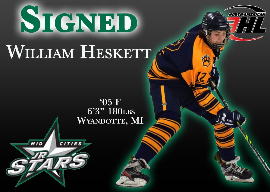 SIGNING ANNOUNCEMENT! Mid Cities Jr. Stars sign William Heskett