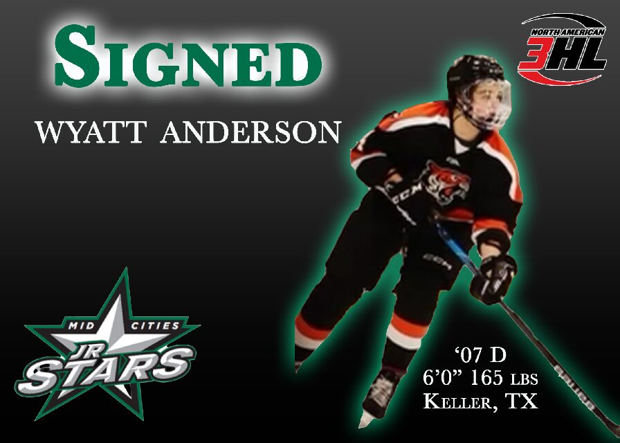 SIGNING ANNOUNCEMENT! Mid Cities Jr. Stars sign Wyatt Anderson