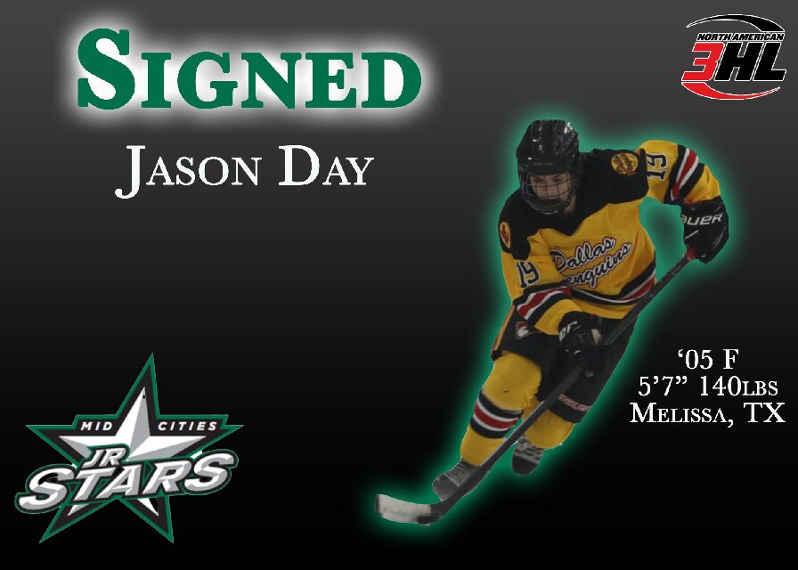 SIGNING ANNOUNCEMENT! Mid Cities Jr. Stars sign Jason Day