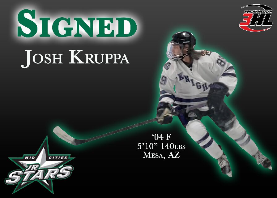 SIGNING ANNOUNCEMENT! Mid Cities Jr. Stars sign Josh Kruppa